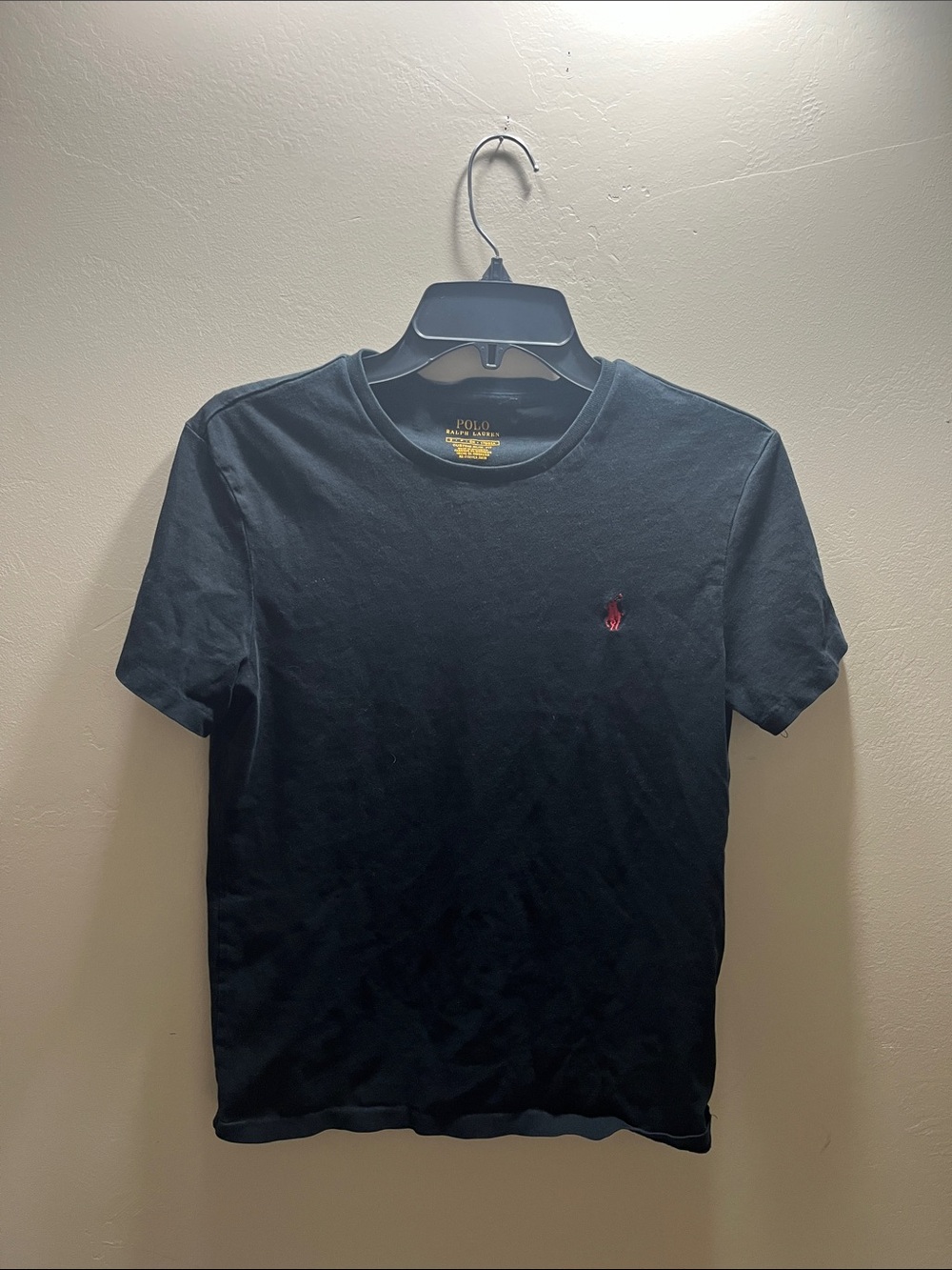 Polo by Ralph Lauren Black Short-Sleeve Crewneck T-Shirt with Red Pony